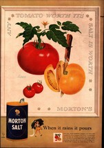 1954 Morton&#39;s Morton Salt Ad     Tomato A7 - $21.21