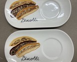 Woodard and Charles 2 Biscotti Plates 8&quot; Hand Painted Thailand No Cups - $13.09
