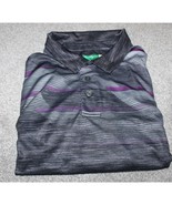 Men&#39;s Golf Shirt Black Purple Size XL Ben Hogan Performance Short Sleeve - £12.46 GBP