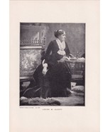 Vintage 8 x 5.5&quot; Print Brown&#39;s Famous Pictures - Louisa M. Alcott - No. ... - £3.17 GBP