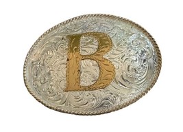 Silversmith Collection Belt Buckle Letter B Hand Made Engraved Cowgirl READ - £20.88 GBP