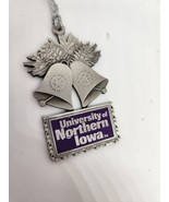Vintage University of Northern Iowa Pewter Ornament Bells - £7.04 GBP