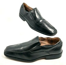Black Leather Bicycle Toe Oxford Comfort Loafers Mens US Shoe Size -9.5 M - $10.88