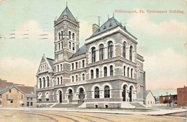 WILLIAMSPORT PENNSYLVANIA~GOVERNMENT BUILDING~1910 KOEBER PUBL POSTCARD - $8.10