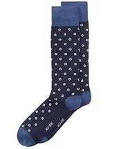 Alfani Men&#39;s Square Dress Socks, NAVY WHITE, SHO7-12/SOCK 10-13 - $9.89