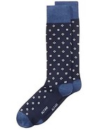 Alfani Men&#39;s Square Dress Socks, NAVY WHITE, SHO7-12/SOCK 10-13 - £7.92 GBP