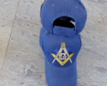 12 Pack Freemason Baseball Cap Blue Hat Gold Square Masonic Symbols Comp... - $96.00