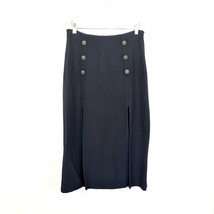 Anthropologie Maeve Dual Split Button Midi Skirt Size UK 16 NEW - $34.97