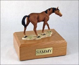 Brown Horse Figurine Funeral Cremation Urn Avail in 3 Different Colors &amp;... - £135.88 GBP+