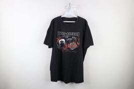 Vintage Y2K 2001 Harley Davidson Mens Large Faded Spell Out Eagle Flames T-Shirt - £55.35 GBP