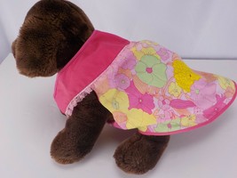 Pet Gear Summer Dress Only Pink Collar Floral Hook &amp; Loop Dog Cat Pet Clothes - $4.99