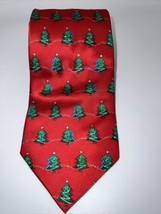 Vintage Holidays Neck Tie Christmas Trees Designs - £12.78 GBP