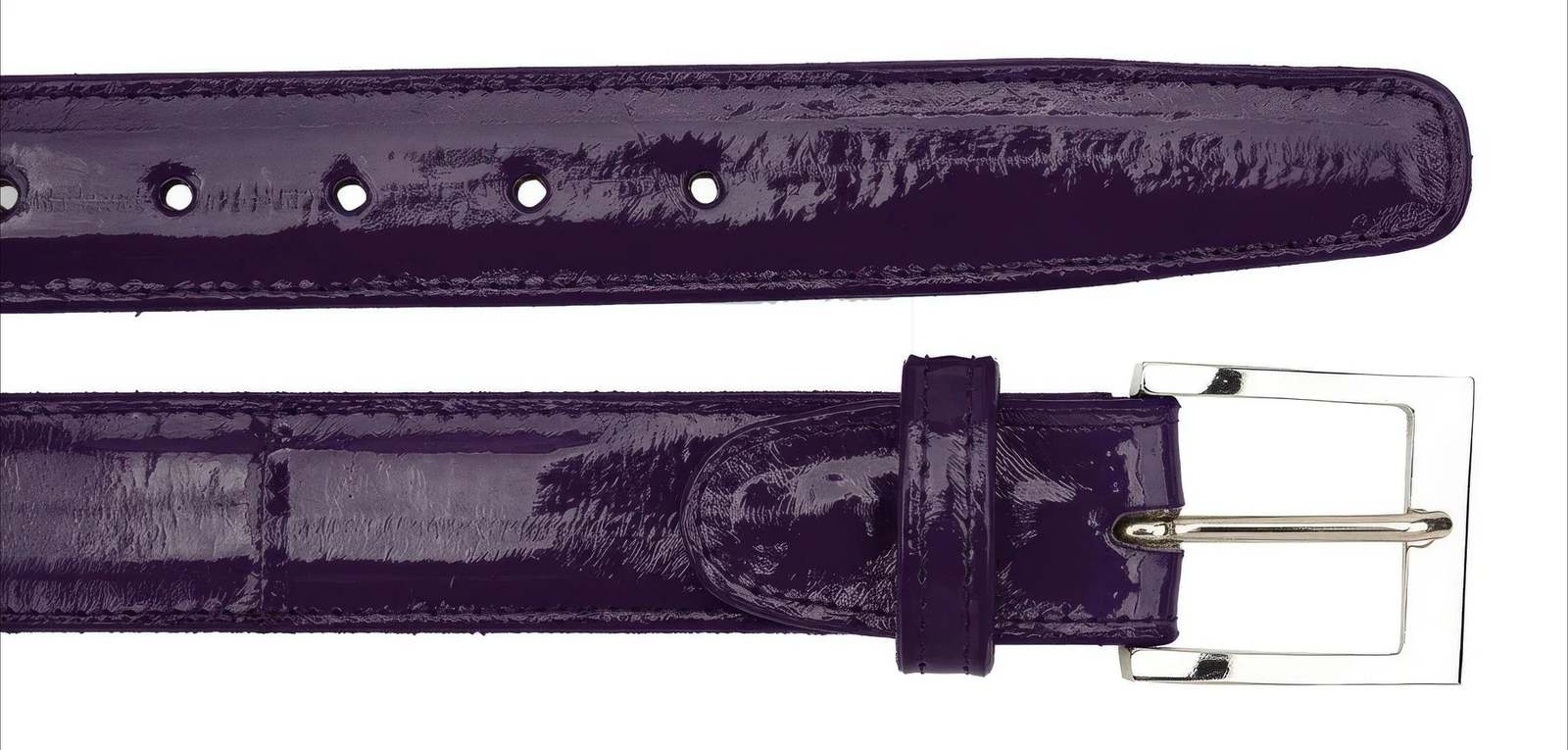 Men&#39;s Belvedere Belt Genuine Eel Hand Made Style 2002 Purple - $229.00