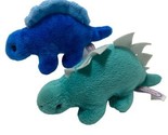 Pretex Blue and Green Dinosaur Stegosaurus Stuffed Animal 6 inch Set of ... - $12.40
