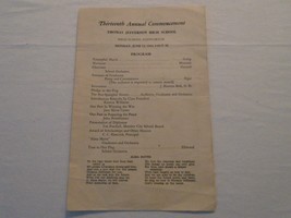 Thomas Jefferson High School 1944 Richmond Virginia Graduation Commencem... - £6.91 GBP