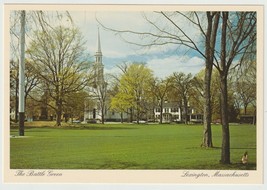 The Battle Green Lexington Massachusetts Vintage Postcard Unposted - £3.77 GBP