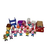 Peppa Pig Figures Mummy Daddy Rebecca Zuzu Georgie Assorted Large Lot Of 30 - $36.90