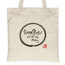 Thich Nhat Hanh Calligraphy Tote Bag Breathe It&#39;Ll Be Okay Handbag Cotto... - £13.12 GBP