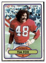 1980 Topps Tim Fox New England Patriots Football Card - Vintage NFL Collectible  - £7.01 GBP