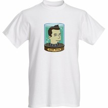 Elon Musk Head In Jar Futurama Style Basic White T-shirt S M L Hella Funny - £15.73 GBP