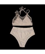 2-piece White High-waisted Bikini Swimsuit Set - $11.99