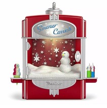 Hallmark 2018 Syrupy Snow Cone Surprise Red Retro Machine w/ Snowman Ornament - £56.05 GBP