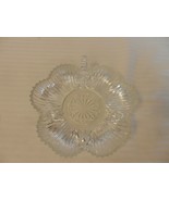 Small Hexagon Shaped Cut Glass Candy Dish Starburst, Raised Ribs On Sides - £35.41 GBP