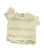 Kinross 100% Linens Sweater Womens Size Medium Ivory 3/4 Sleeve Lightweight - $275.45 MXN