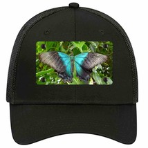 Butterfly Blue and Black Novelty Black Mesh License Plate Hat - £22.80 GBP