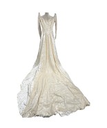 40s VTG Hollywood glam Liquid Satin Skinner Ivory bridal wedding gown He... - $3,331.27 MXN