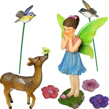 Fairy Garden Miniature Accessories and Figurines Kit Deer Set of 7 pcs f... - £34.03 GBP