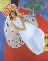 HENRI MATISSE Lady in White Dress Against Red Background, 2009 - £46.66 GBP
