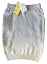 Vintage Havana Junior&#39;s Mini Skirt 100% Cotton Lined Knit Sz M Blue Whit... - $14.84