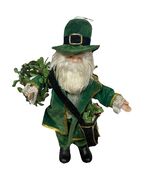 Irish Santa Leprechaun Porcelain Head Hands Feet Green Velvet Suit Coat ... - $16.82