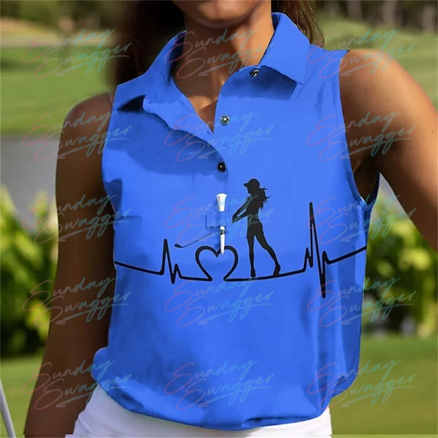 day Swagger Women&#39;s  Shirt Golf Apparel Golf Clothes Golf Shirt Button   Sleevel - $177.56