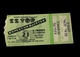 1980 ZZ Top Expect No Quarter Tour Concert Ticket Stub Las Vegas Silverbowl - $52.25