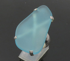 CHARLES ALBERT 925 Silver - Vintage Recycled Glass Cocktail Ring Sz 10 - RG20602 - £92.15 GBP