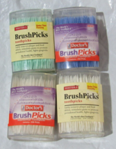 Pack of 4 The Doctor&#39;s BrushPicks Interdental Toothpicks 250 Count - $21.99