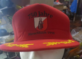 750th Anniversary 750 Jahre Herschbach 1998 Germany Hat Cap CHW Yellow Leaf - $18.51