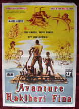 1960 Original Movie Poster Adventures of Huckleberry Finn Mark Twain Nov... - £34.28 GBP