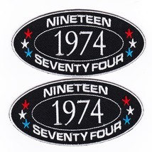 1974 SEW/IRON On Patch Embroidered Badge Emblem School Graduation Birthday Year - £9.84 GBP