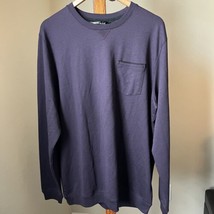 Travis Mathew Mens Long Sleeve Pocket T-Shirt Purple Lanegan Crew Neck T... - $29.69