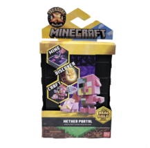 Treasure X Minecraft Nether Portal Mine &amp; Craft Character and Mini Mob NEW - £7.89 GBP