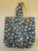 Vinatge Corduroy Tote Bag Purse Toys Light Blue Elephant Unique print 13... - $15.83