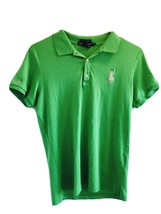 Ralph Lauren Tailored Golf Fit Polo Women Sz L Lime Green Thailand Silve... - £16.34 GBP