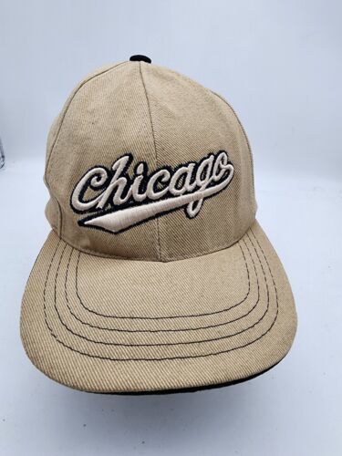 Chicago Hat - Tan Embroidered Adjustable Baseball Cap One Size fits all - $12.00