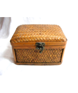 Vintage Basket Weave Jewelry Trinket Box Hook Latch 4-a - $34.64