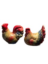 Vintage Salt and Pepper Shakers Rooster and Chicken Country Kitchen  - £11.43 GBP