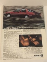 1985 Saab 9000 Car Vintage Print Ad Advertisement pa12 - $133.50 MXN