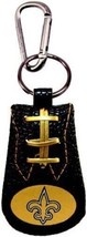 NFL New Orleans Saints Black  Football Textured Keychain w/Carabiner by GameWear - £19.13 GBP